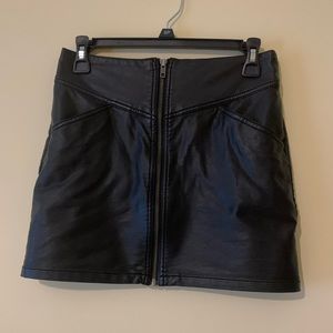 Faux Leather Mini Skirt
